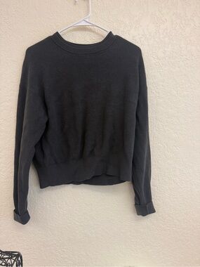 Lululemon Women's Crewneck Ribbed Knit Sweater - Charcoal